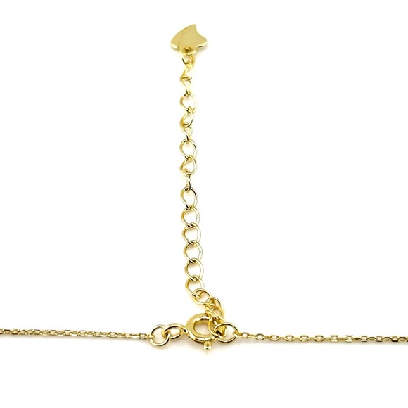 18K Gold Plated over 925 Solid Sterling Silver Mother of Pearl Clover Necklace - Picture 6 of 8